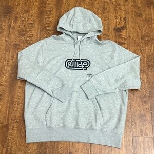 Nike Light Gray Hoodie with Black Logo Size XXL